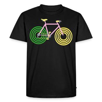Vélo vélo vtt kit fixie bike love - T-shirt Premium bio Homme - noir - Devant - Nico (187cm)