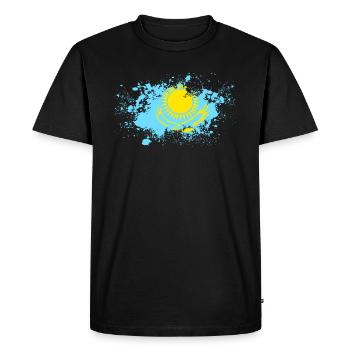 Kazakhstan Kazakhstan idée cadeau drapeau - T-shirt Premium bio Homme - noir - Devant - Nico (187cm)