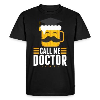 Docteur docteur cadeau de graduation pour l'obtention du diplôme - T-shirt Premium bio Homme - noir - Devant - Nico (187cm)