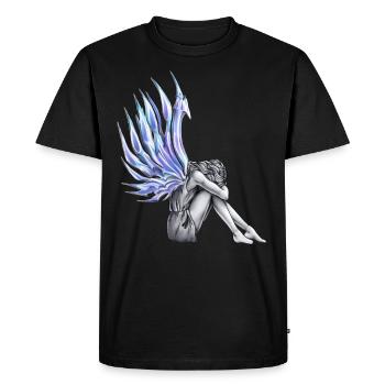 Angel Engel tu es belle Flügel Wing fly - T-shirt Premium bio Homme - noir - Devant - Nico (187cm)