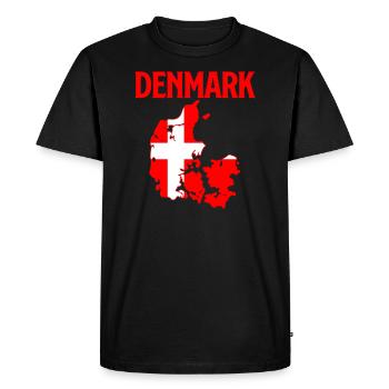 JOURNÉE DU DRAPEAU Danemark - T-shirt Premium bio Homme - noir - Devant - Nico (187cm)