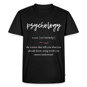 Psychologie alambiquée édition noire - T-shirt Premium bio Homme - noir - Devant - Nico (187cm)
