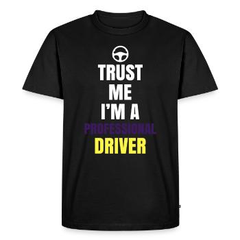 Professional driver - Men's Premium Organic T-Shirt - black - Front - Nico (187cm)
