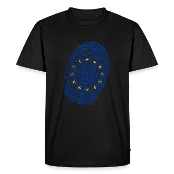 Empreinte digitale de l'Europe - T-shirt Premium bio Homme - noir - Devant - Nico (187cm)