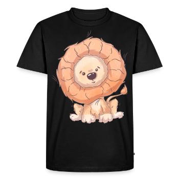 Lion - Men's Premium Organic T-Shirt - black - Front - Nico (187cm)