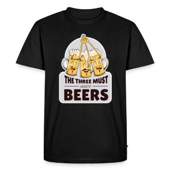 JGA sortant soirée buveurs de bière amis jardin de bière - T-shirt Premium bio Homme - noir - Devant - Nico (187cm)