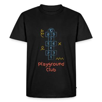 Playground club - Men's Premium Organic T-Shirt - black - Front - Nico (187cm)