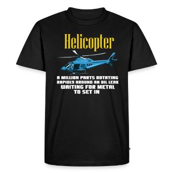 HELICOPTER: Helicopter Definition Gift - Men's Premium Organic T-Shirt - black - Front - Nico (187cm)