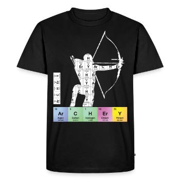 Période Archery Tir à l’arc - T-shirt Premium bio Homme - noir - Devant - Nico (187cm)