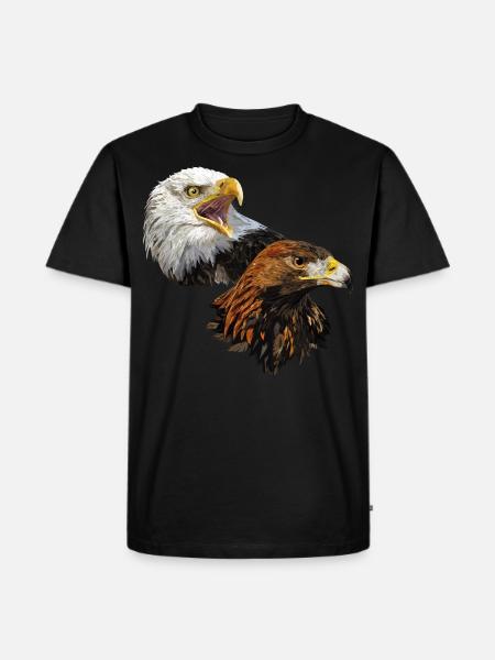 American Pigargo and Golden Eagle - Men's Premium Organic T-Shirt - black