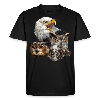 American Pigargo and Owls - Men's Premium Organic T-Shirt - black - Front - Nico (187cm)