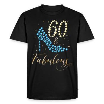 60 Fabuleux depuis septembre 1960 60e anniversaire F - T-shirt Premium bio Homme - noir - Devant - Nico (187cm)