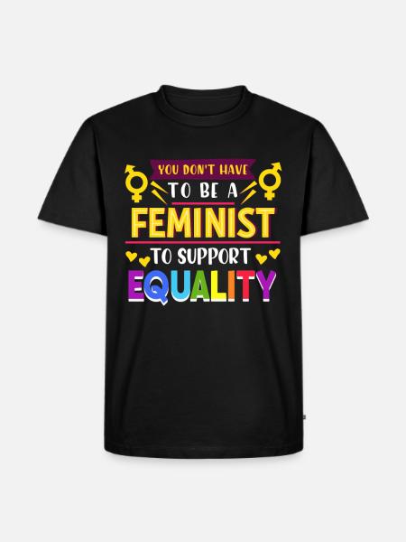 feminist - Men's Premium Organic T-Shirt - black