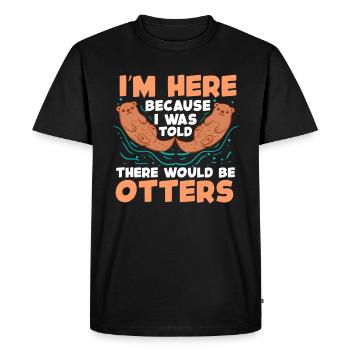 otter - Men's Premium Organic T-Shirt - black - Front - Nico (187cm)