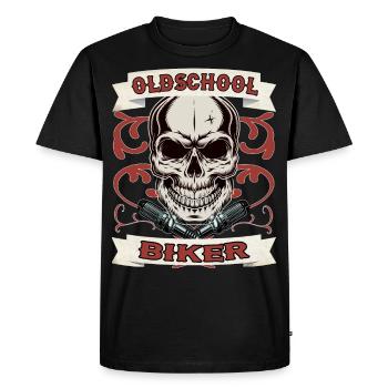 Idée cadeau old school biker moto moto - T-shirt Premium bio Homme - noir - Devant - Nico (187cm)