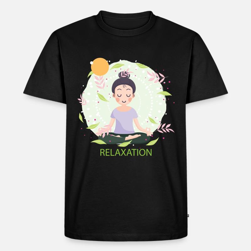 Relaxation - Männer Premium Bio T-Shirt - Schwarz