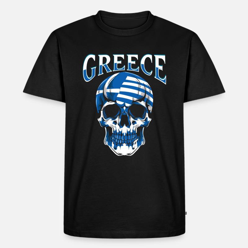 Griechenland - Männer Premium Bio T-Shirt - Schwarz