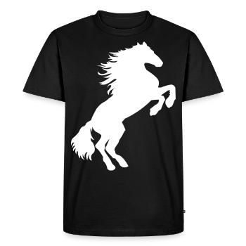 Cheval blanc moisi - Chevaux T shirt & sweat à capuche - T-shirt Premium bio Homme - noir - Devant - Nico (187cm)