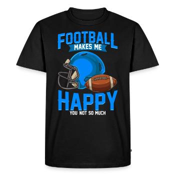 Football américain - T-shirt Premium bio Homme - noir - Devant - Nico (187cm)