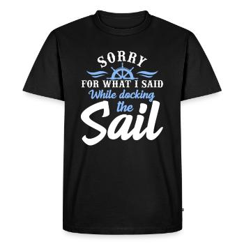 sailing - Men's Premium Organic T-Shirt - black - Front - Nico (187cm)