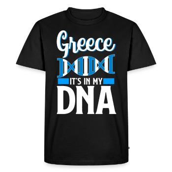 Vacances en Grèce - T-shirt Premium bio Homme - noir - Devant - Nico (187cm)