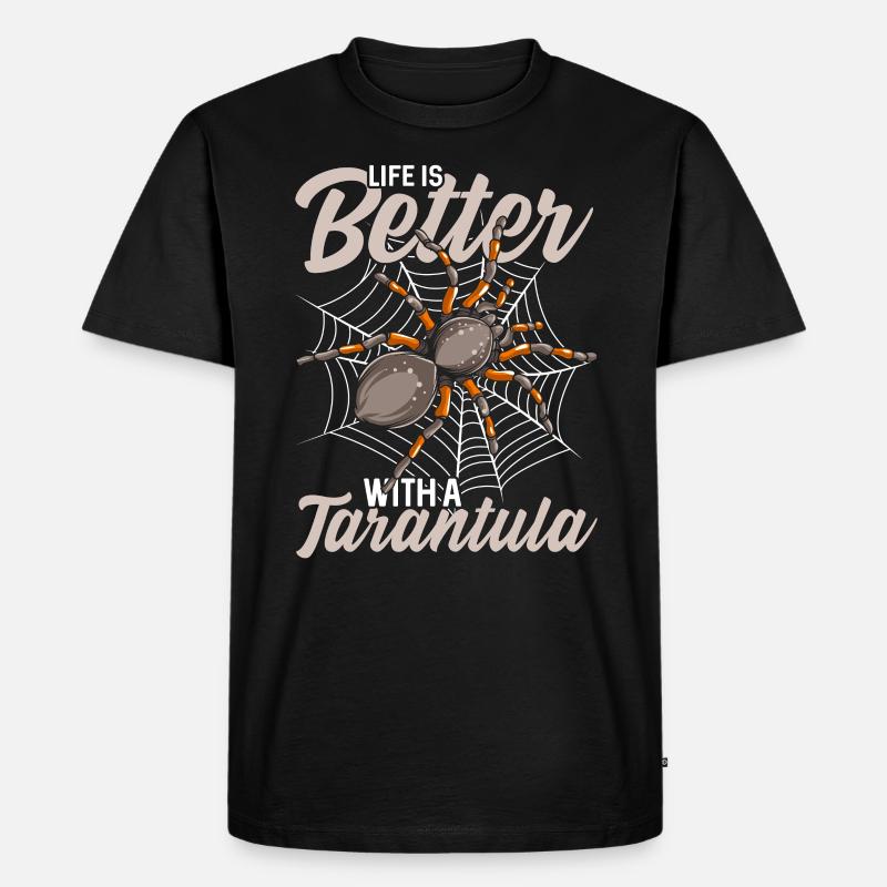 Spinne - Männer Premium Bio T-Shirt - Schwarz