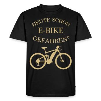 e bike e-bike spruch - Männer Premium Bio T-Shirt - Schwarz - Vorne - Nico (187cm)