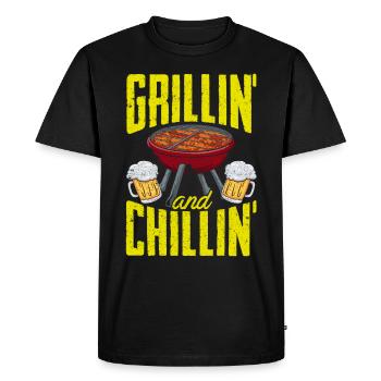 BBQ BBQ - T-shirt Premium bio Homme - noir - Devant - Nico (187cm)