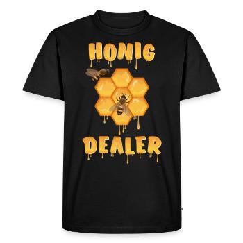 Honey Dealer Beekeepers Bees - Men's Premium Organic T-Shirt - black - Front - Nico (187cm)