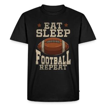Football américain - T-shirt Premium bio Homme - noir - Devant - Nico (187cm)