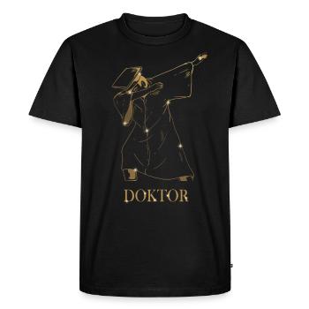 Doctorant Diplôme de doctorat Dabbing doctor - T-shirt Premium bio Homme - noir - Devant - Nico (187cm)