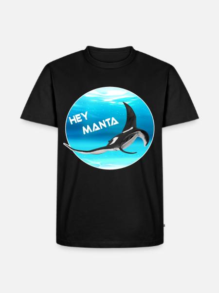 Hey Manta - Men's Premium Organic T-Shirt - black