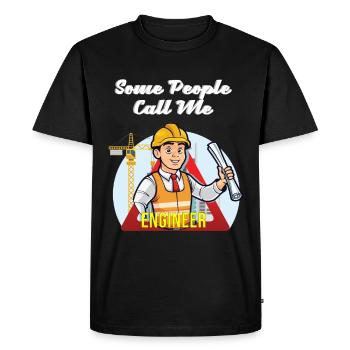 Ingénieur civil - T-shirt Premium bio Homme - noir - Devant - Nico (187cm)