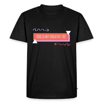 This Is My Creativi tea - Men's Premium Organic T-Shirt - black - Front - Nico (187cm)