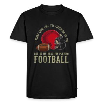 American football - Männer Premium Bio T-Shirt - Schwarz - Vorne - Nico (187cm)