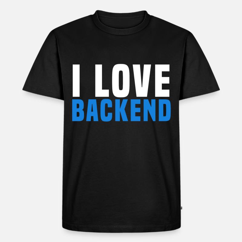 Backend programmieren - Männer Premium Bio T-Shirt - Schwarz