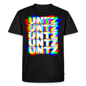 Untz Untz Techno Rave Hardtekk DJ Festival Party - T-shirt Premium bio Homme - noir - Devant - Nico (187cm)