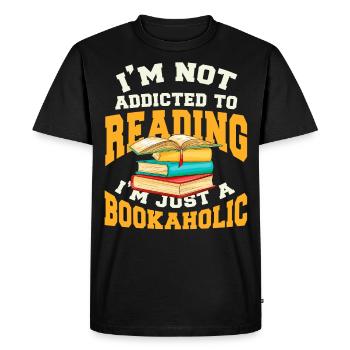 Livre - T-shirt Premium bio Homme - noir - Devant - Nico (187cm)