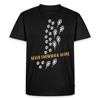 Ne marchez jamais seul sur les raquettes - T-shirt Premium bio Homme - noir - Devant - Nico (187cm)