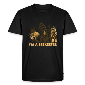 Je suis apiculteur et apiculteur - T-shirt Premium bio Homme - noir - Devant - Nico (187cm)