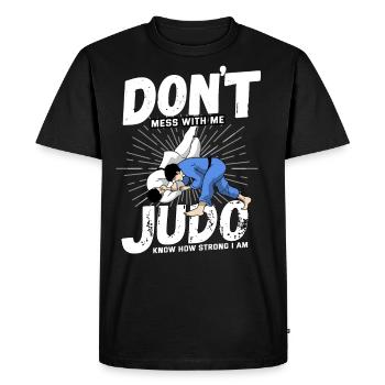 Judo - Men's Premium Organic T-Shirt - black - Front - Nico (187cm)