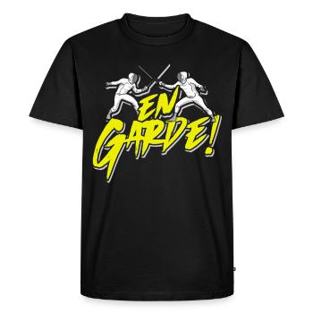 Escrime disant escrime masque duel sabre sport combat - T-shirt Premium bio Homme - noir - Devant - Nico (187cm)