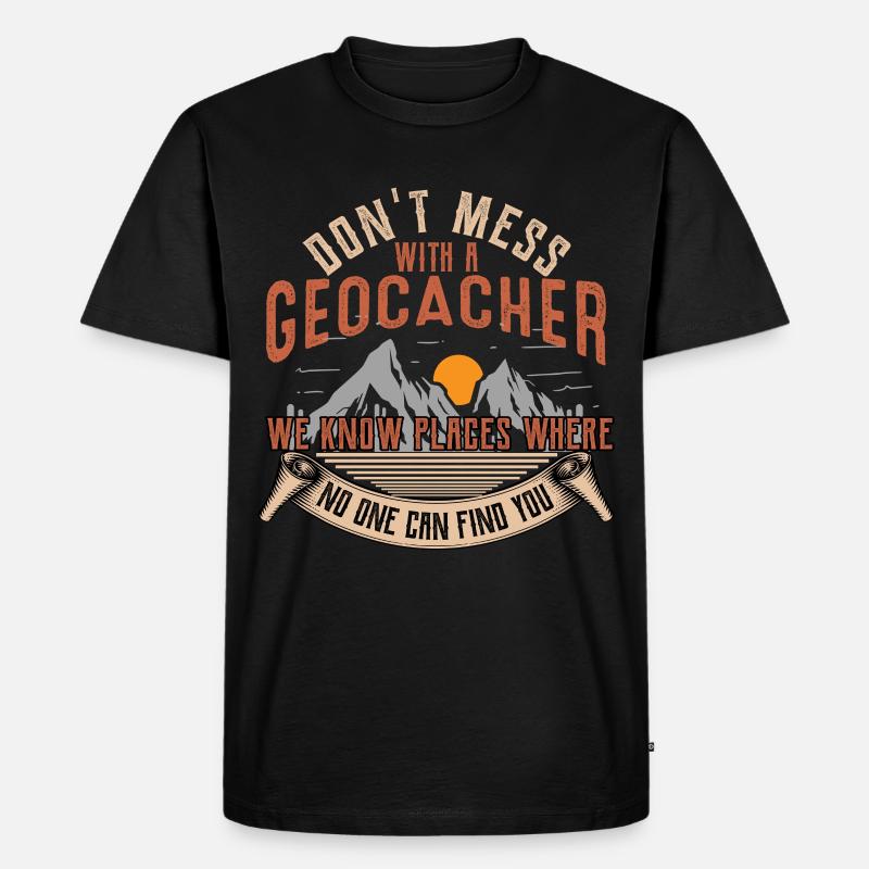 Geocache - Männer Premium Bio T-Shirt - Schwarz