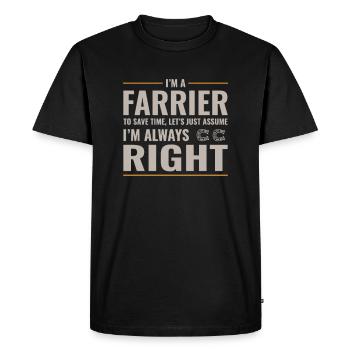 Cadeau drôle de forgeron maréchal-ferrant - T-shirt Premium bio Homme - noir - Devant - Nico (187cm)