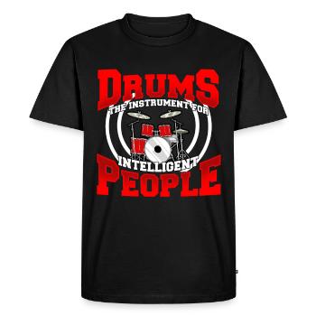 Tambours - T-shirt Premium bio Homme - noir - Devant - Nico (187cm)