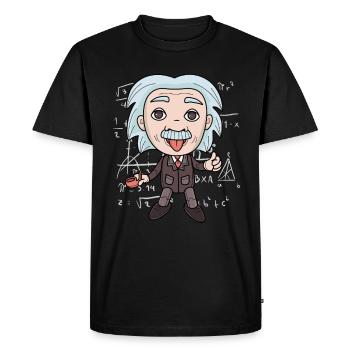 Skull with flowers Best gift - Men's Premium Organic T-Shirt - black - Front - Nico (187cm)