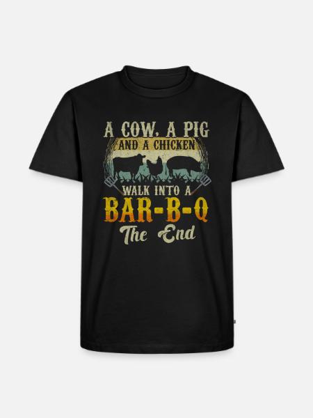 Grilling BBQ - Men's Premium Organic T-Shirt - black