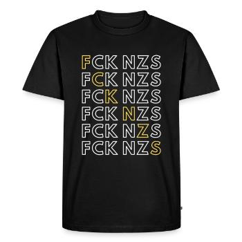 FCK NZS contre les Nazis Anti Afd - T-shirt Premium bio Homme - noir - Devant - Nico (187cm)