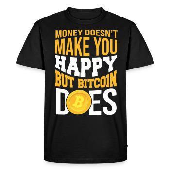 Bitcoin - T-shirt Premium bio Homme - noir - Devant - Nico (187cm)