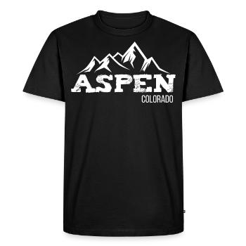 Aspen Colorado - Men's Premium Organic T-Shirt - black - Front - Nico (187cm)